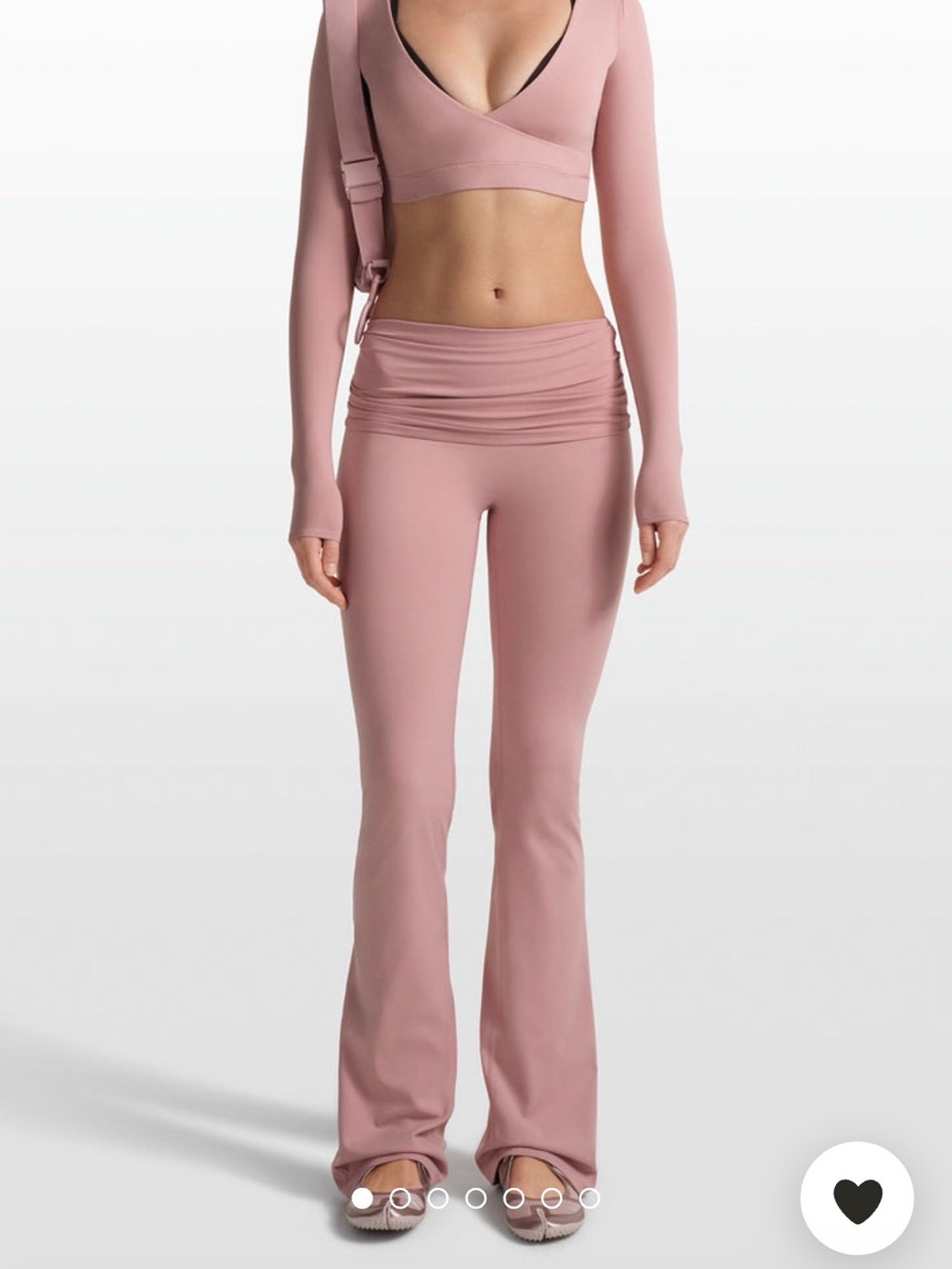 SKIMS Matte Flared  fold over pant
